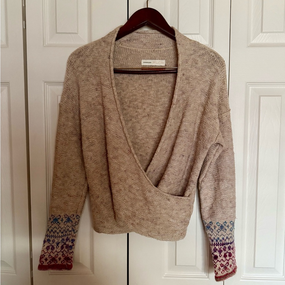 Anthropologie Pilcro Faux Wrap Sweater - Size Small